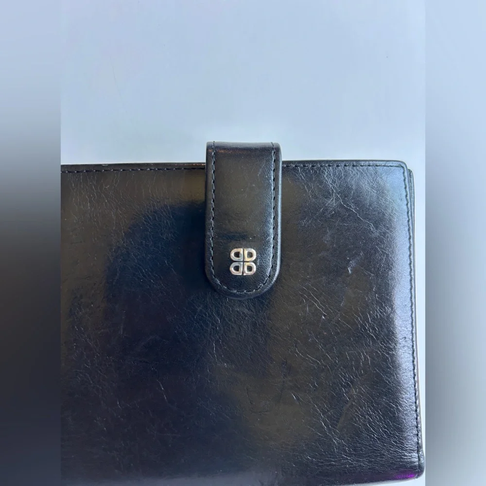 Bosca Black‎ Leather Key Card Holder Accessory